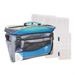 Shimano Tackle Bags Jarvis Walker Satchel Bag With 3 Lure Boxes - Grey & Blue