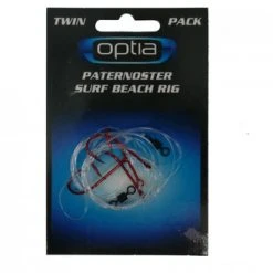Pre-Tied Hooks & Rigs Optia Paternoster Surf Beach Rig - Twin Pack