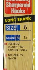 Pre-Tied Hooks & Rigs Neptune Snelled Chemically Sharpened Hooks [Long Shank]